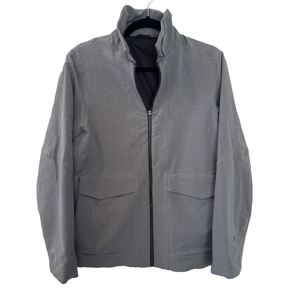 Lululemon Interurban Jacket Men Small Gray Softshell Full Zip Lightweight